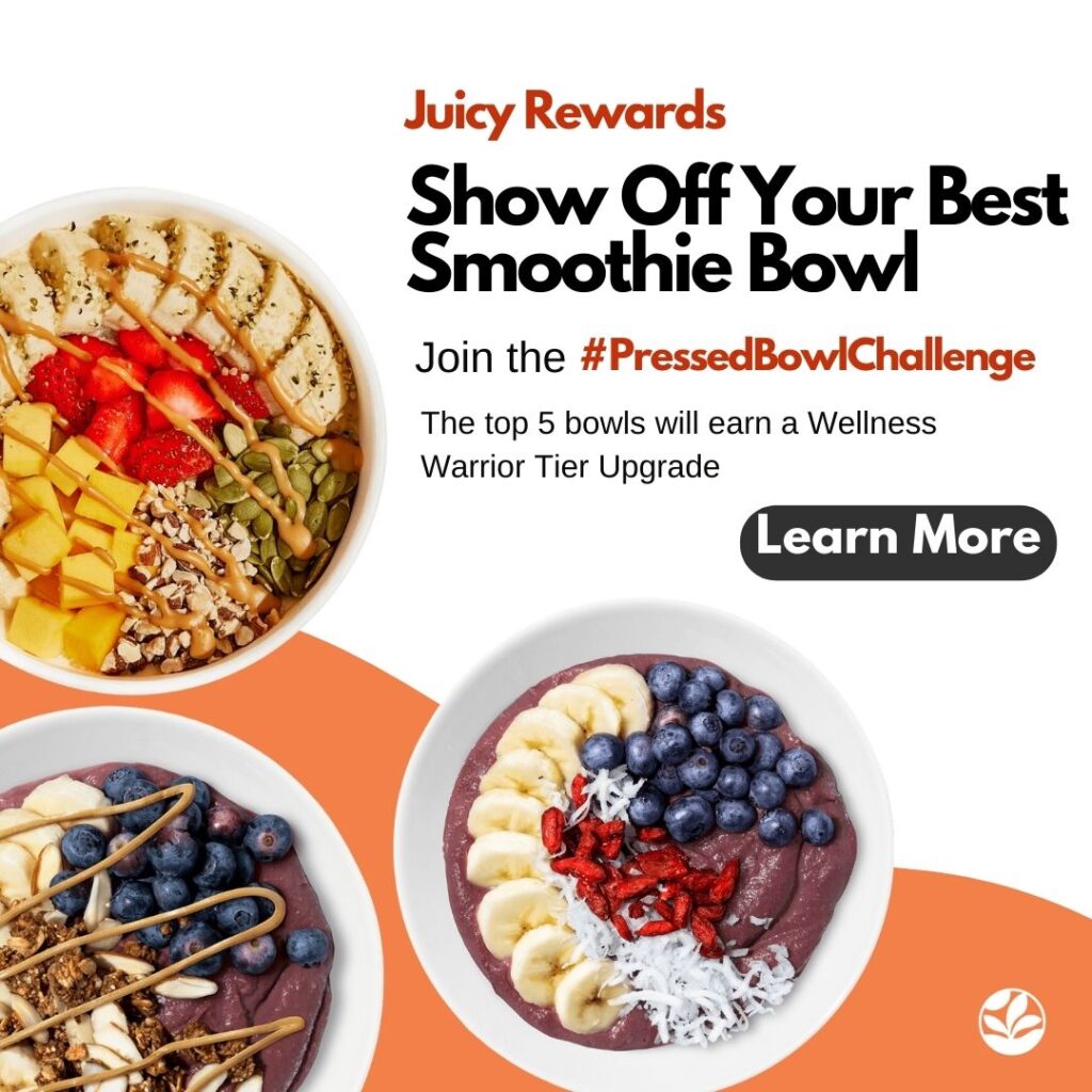 Add for smoothie bowls promoting a loyalty program.