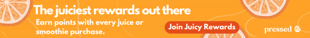 Juicy banner ad "the juiciest rewards out there".